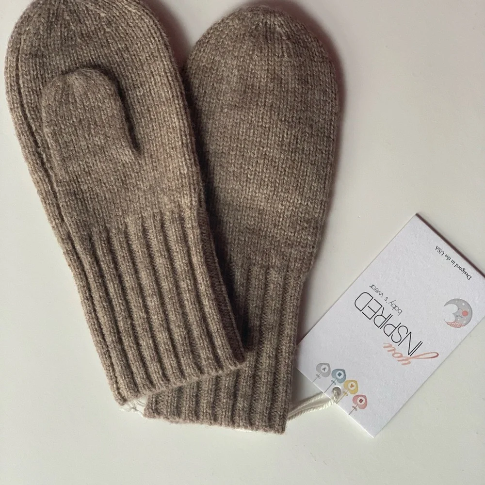 MERINO WOOL MITTENS for baby boys, gift for toddlers, organic wool baby mittens